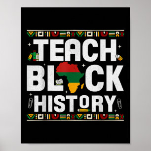 Poster Carte du Mois de l'Histoire Noire Enseigner Fierté