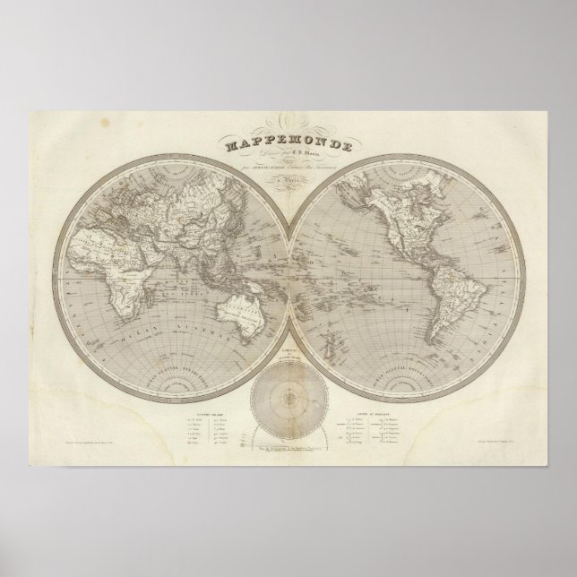 Poster Carte du monde (Devant)