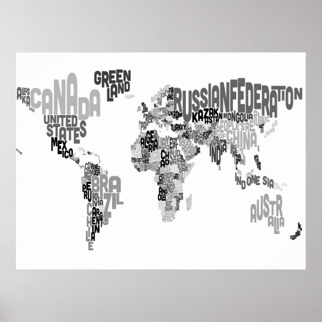 Poster Carte du monde (Devant)