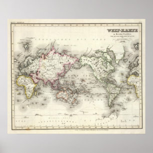 Poster Carte du monde