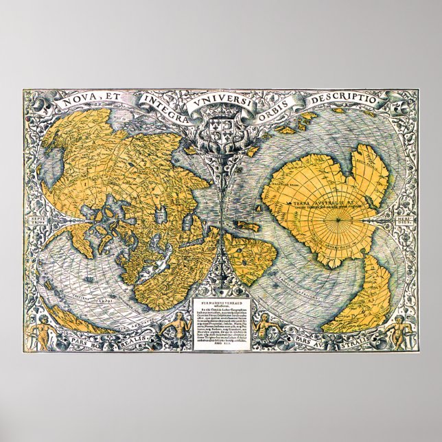 Poster Carte du monde 1531 (Devant)