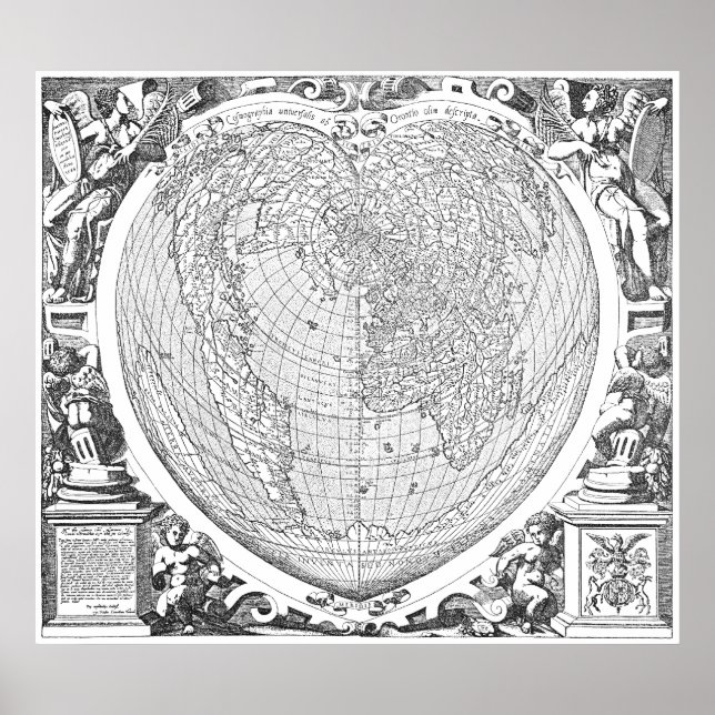 Poster Carte du monde 1566 (Devant)