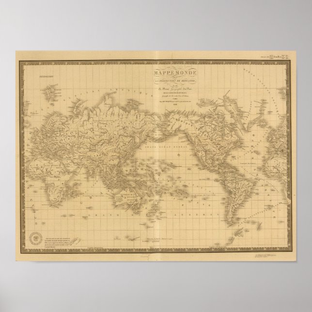 Poster Carte du monde antique (Devant)