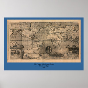Poster Carte du monde antique 1581 par Nicola van Sype