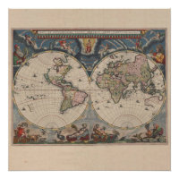 Carte du monde antique : Art de la cartographie hi