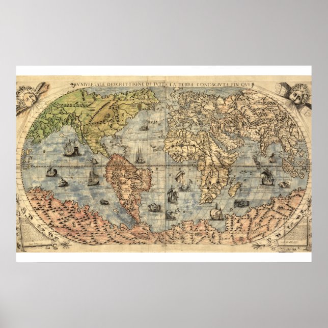 Poster Carte du monde antique image 1565 Ferando Berteli (Devant)