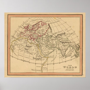 Poster Carte du monde classique