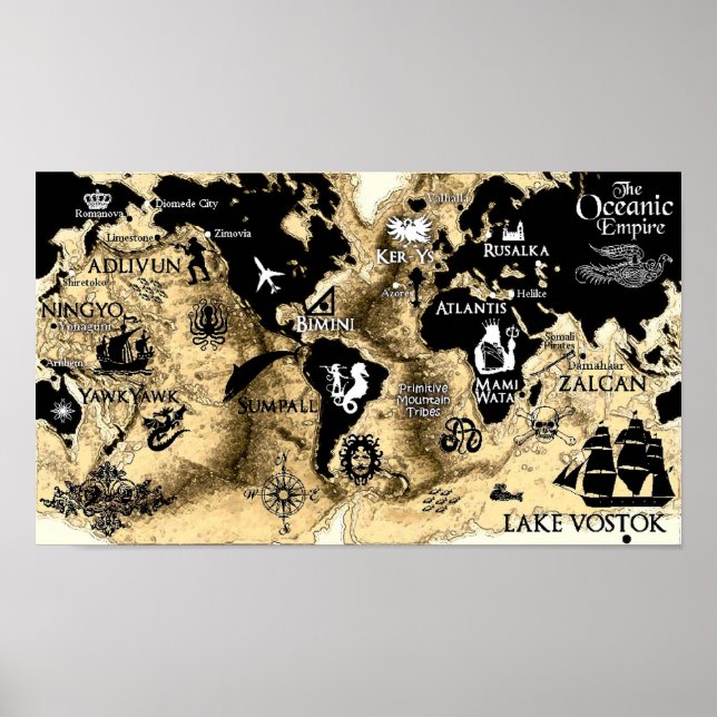 Poster Carte du monde de la Série du souffle sacré (Devant)