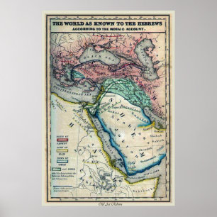 Poster Carte du monde de Noé