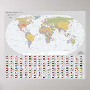 Poster Carte du monde des Rives équitables 2023