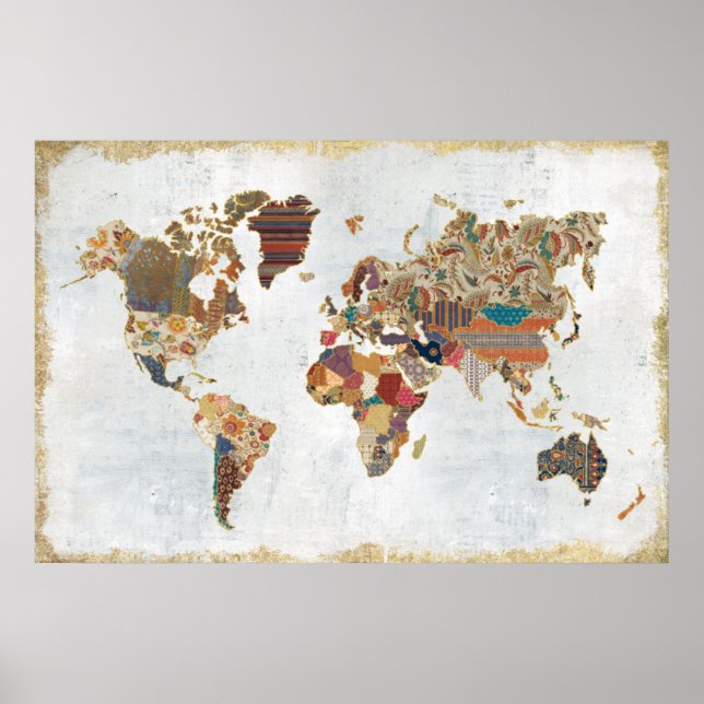 Poster Carte du monde motif (Devant)