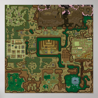 Poster Carte du monde noir LttP