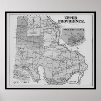 Poster Carte du Mont Clare PA Pennsylvanie 1871