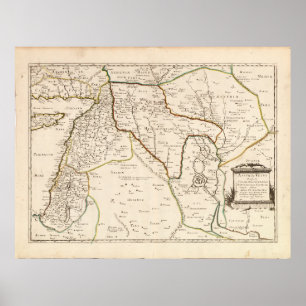 Poster Carte du Moyen-Orient (1651)