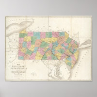 Carte du New Jersey et de la Pennsylvanie