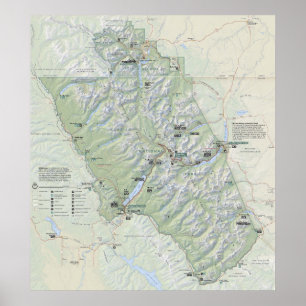 Poster Carte du parc national de Glacier 2026