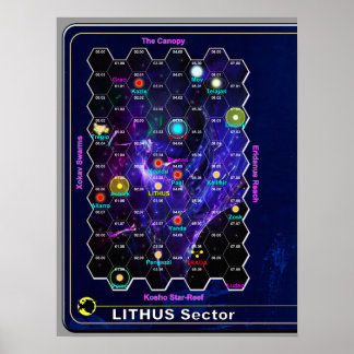 Poster Carte du secteur Lithus