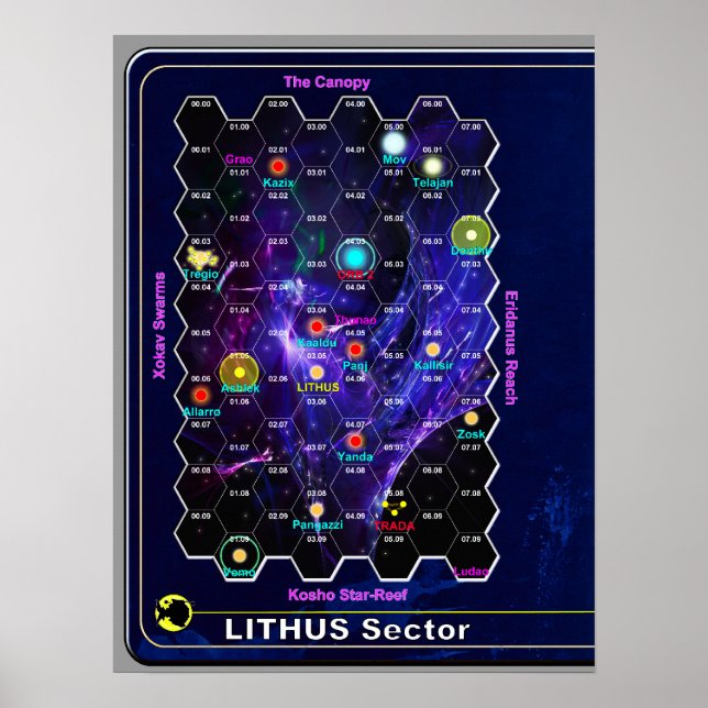Poster Carte du secteur Lithus (Devant)