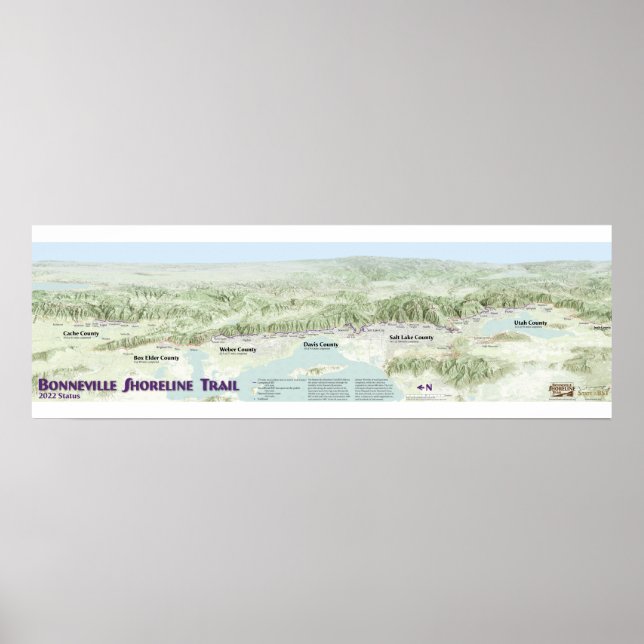 Poster Carte du sentier riverain de Bonneville (Devant)