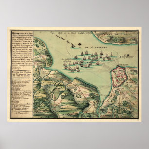 Poster Carte du siège du Québec