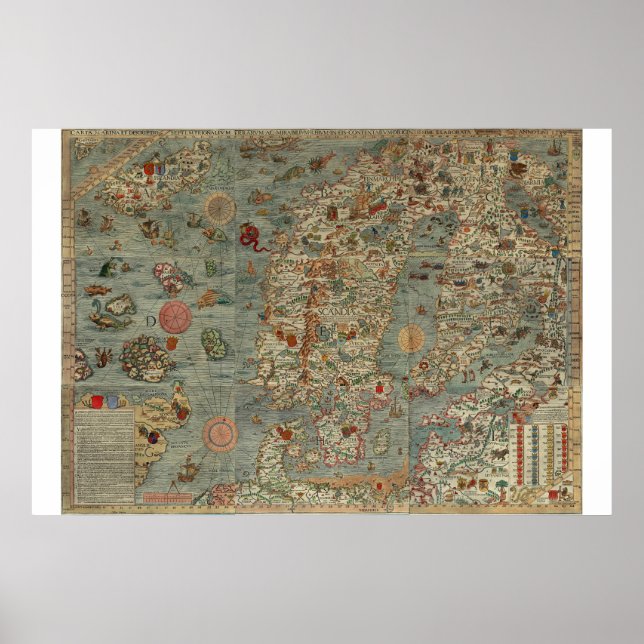 Poster Carte du Vieux Monde "Marina Carta" (Devant)