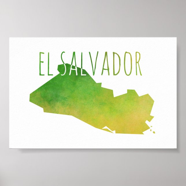 Poster Carte El Salvador (Devant)