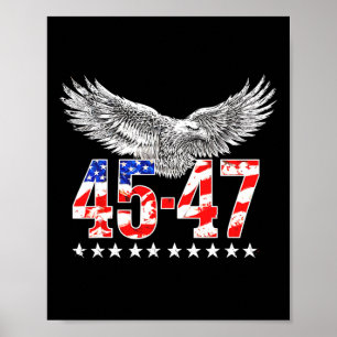 Poster Carte électorale Trump Glissement de terrain Carte