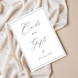Poster Carte élégante et cadeau Favoriser le Mariage Pann