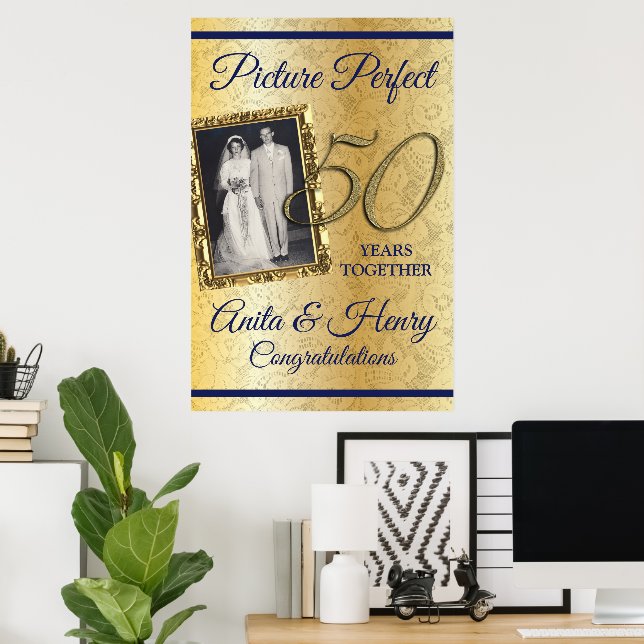 Poster Carte en mousse pour le 50e anniversaire  (Bureau à domicile)