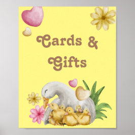 Poster Carte et cadeaux de mignonette pour maman et bébé 