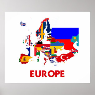 POSTER CARTE EUROPE