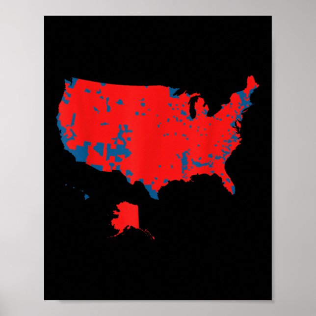 Poster Carte Exacte Des Résultats Des Élections De 2025 (Devant)