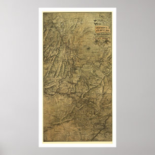Poster Carte ferroviaire de l'Ouest et de l'Atlantique 18
