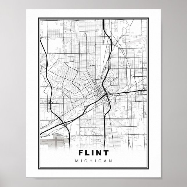 Poster Carte Flint (Devant)
