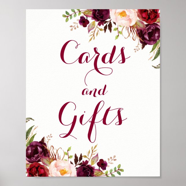 Poster Carte Florale Et Cadeaux Mariages Bourgogne (Devant)
