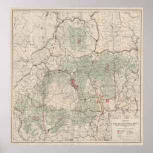 Poster Carte forestière nationale des Montagnes blanches