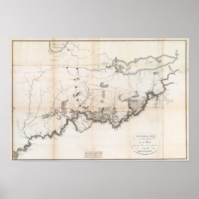 Poster Carte générale du cours de l'Ohio (Devant)