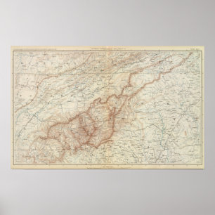 Poster Carte géographique VII