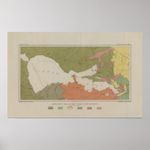 Poster Carte géologique du district de Clear Lake