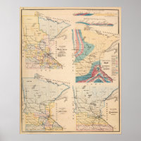 Carte géologique du Minnesota par NH Winchell