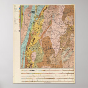 Poster Carte géologique du New Hampshire 2