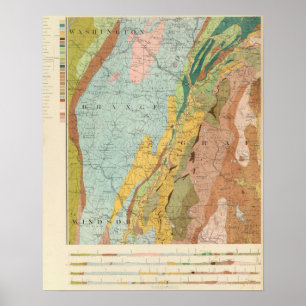 Poster Carte géologique du New Hampshire 2