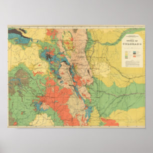 Poster Carte géologique générale du Colorado