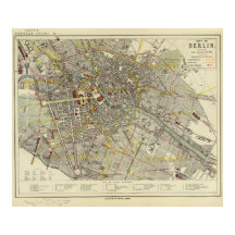 Carte historique de Berlin 1883 – Letts Popular At