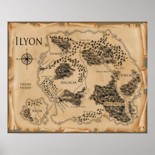 Poster Carte Ilyon 20" x 16" (Matte)