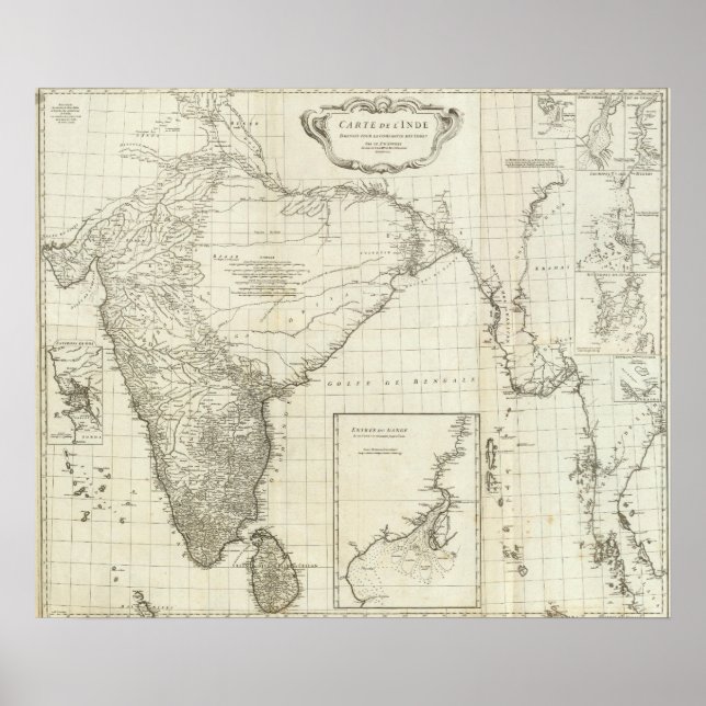 Poster Carte indienne (Devant)