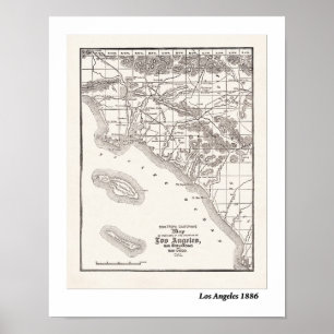 Poster Carte LA de 1886