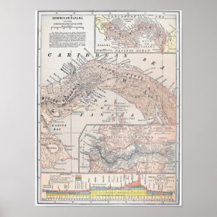 Poster CARTE : Le PANAMA, 1907