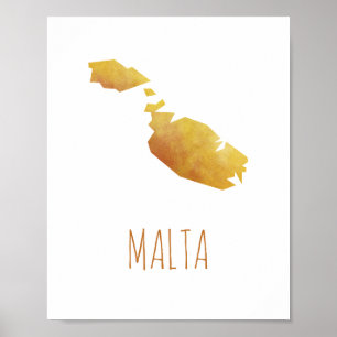 Poster Carte Malte