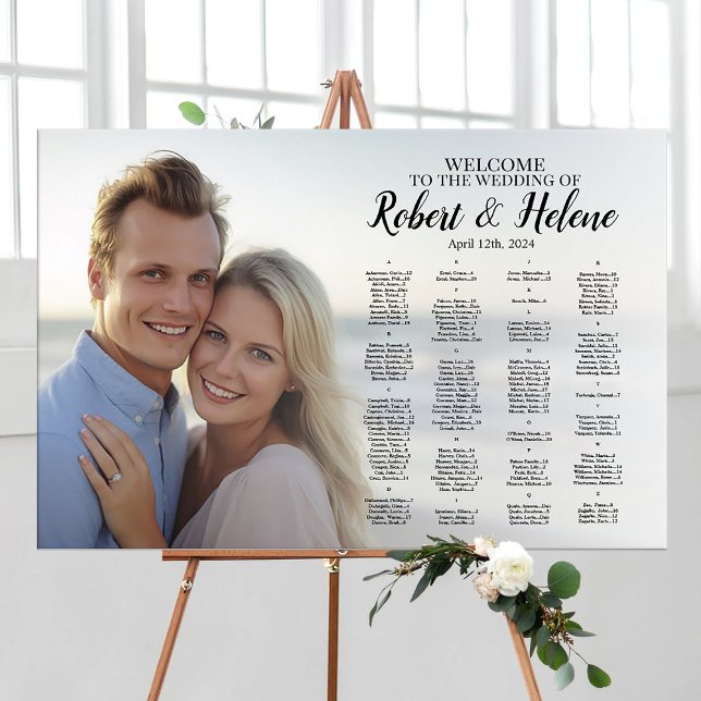 Poster Carte mariage avec photo (Créateur téléchargé)